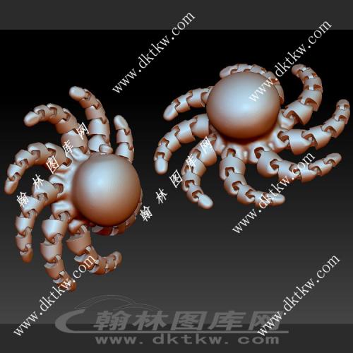 可爱的小章鱼立体圆雕图（SKT-130）