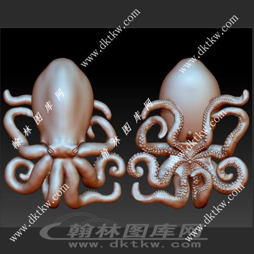 深海鱿鱼 章鱼怪立体圆雕图（SKT-900）