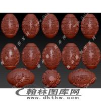 大悲咒橄榄核雕立体圆雕图（YDS-558）