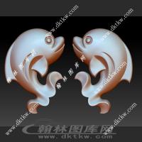 海豚立体圆雕图（DWG-267）