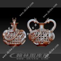 花瓶龙立体圆雕图（DWG-086）