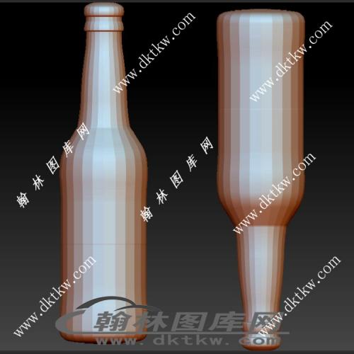 啤酒瓶玻璃瓶立体圆雕图（SKT-1056）