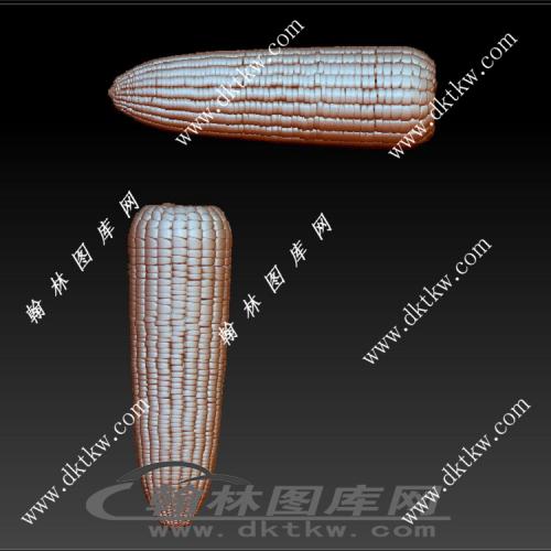 玉米棒子立体圆雕图（DWG-097）