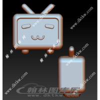 卡通迷你小电视 摆立体圆雕图（RNG-193）