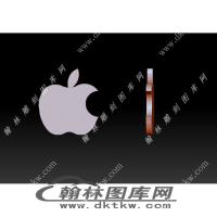 苹果logo立体圆雕图（YDS-840）