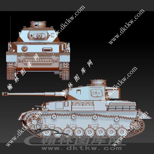 德国坦克立体圆雕图（SKT-687）