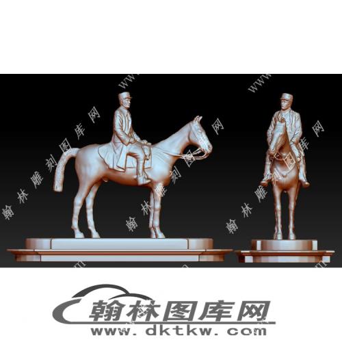 骑马的将军立体圆雕图（YDS-564）