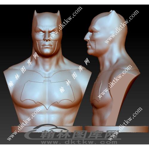 蝙蝠侠 半身雕塑 带底座立体圆雕图（RNG-005）