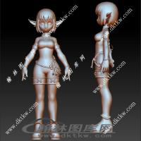 弓箭女立体圆雕图（SKT-340）