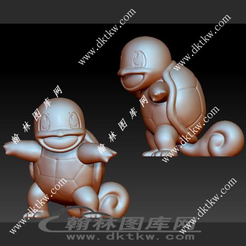 小龟宝可梦杰尼龟立体圆雕图（SKT-984）