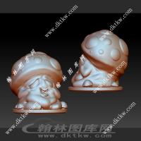 精灵蘑菇立体圆雕图（SKT-635）