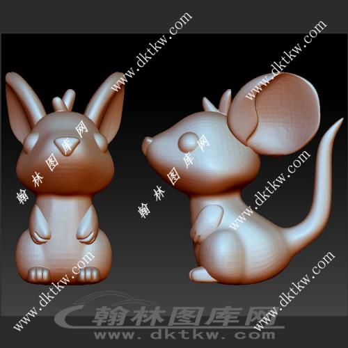 卡通版可爱的老鼠立体圆雕图（SKT-989）