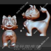 卡通小猫咪 猫 动物模型立体圆雕图（SKT-995）