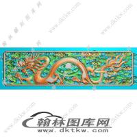龙床柜抽斗精雕图（EDG-056）