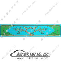 如意床抽斗板精雕图（EDG-074）