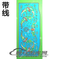 八宝靠背中间精雕图（EDG-107）