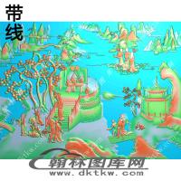 八仙床中精雕图（EDG-109）