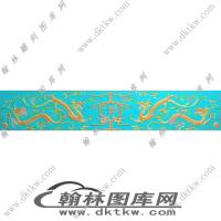 草龙罗汉床背板精雕图（RNG-476）