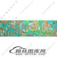 精品百子采莲图精雕图（EDG-178）