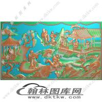童子后背中精雕图（EDG-222）