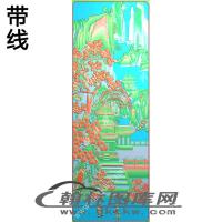 静香风景色顶箱精雕图（EDG-449）