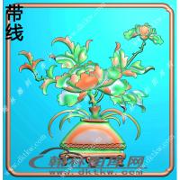 卷书椅牡丹精雕图（EDG-455）