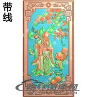 背中板寿精雕图（RNG-594）
