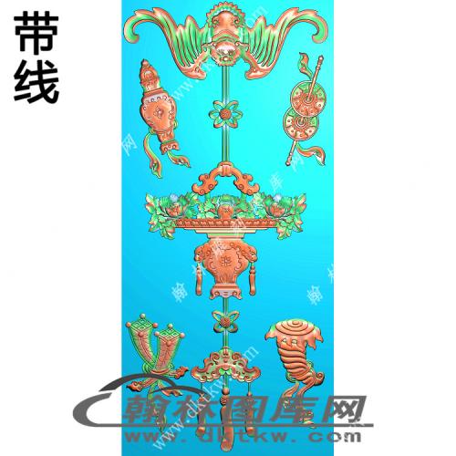 花柜门板中精雕图（RNG-603）