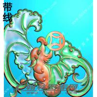 蝙蝠角花精雕图（EDG-1073）