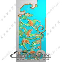 百福山水床脚精雕图（EDG-783）