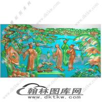 宝坐扶手板精雕图（EDG-274）