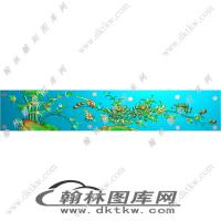 吉祥罗汉床菊扶手精雕图（EDG-318）