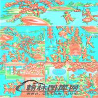 百子柜精雕图（EDG-1132）