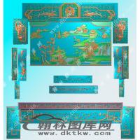 汉宫春晓沙发图精雕图（EDG-1240）