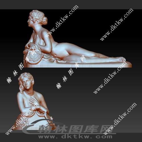 斜躺着的女士立体圆雕图（SKT-510）