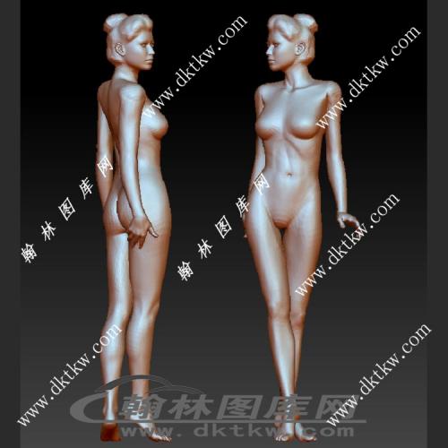 性感裸体女孩立体圆雕图（SKT-530）