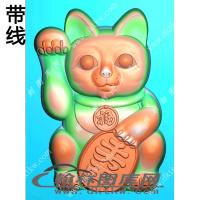 招财猫精雕图（XJD-020）