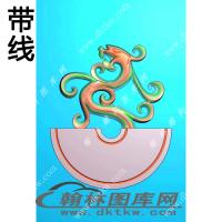 仿古半壁龙精雕图（XJD-035）