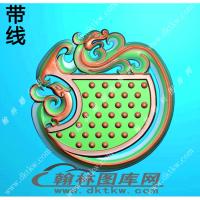 仿古龙凤牌带线精雕图（XJD-087）