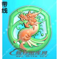 仿古龙牌凹  带线精雕图（XJD-093）