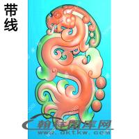 仿古盘龙带线精雕图（XJD-047）
