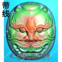 兽面挂件精雕图（XJD-206）