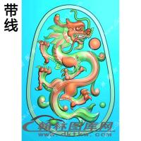 现代龙带线精雕图（XJD-224）