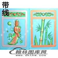 站立观音挂件精雕图（XJD-336）