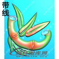 竹子挂件精雕图（XJD-365）