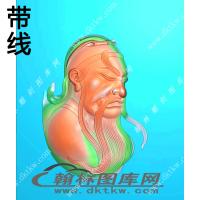 关公挂件精雕图（XJD-530）