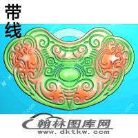 长命锁挂件精雕图（XJD-511）