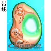随型牌底挂件精雕图（XJD-493）