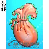 钱袋布袋挂件精雕图（XJD-437）