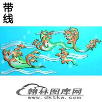 西湖水花挂件精雕图（XJD-452）